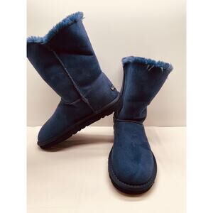 NGY Women's Furry Winter Blue Boots Brand New Size 7